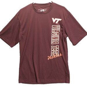 Campus Heritage Virginia Tech Hokies Maroon Performance Shirt Mens Large L NCAA